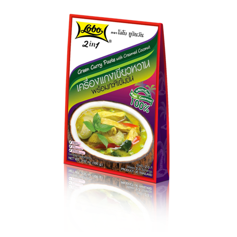 2in1 Green Curry Paste with Creamed Coconut